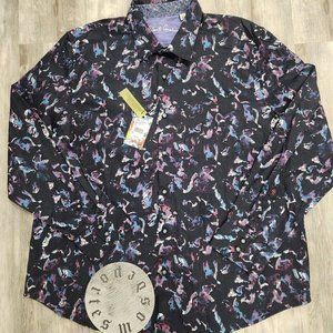 ROBERT GRAHAM Multicolor Blk Blue Purple Long Sleeve Size 3XL Brand New w/ Tags